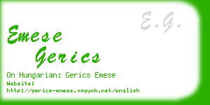 emese gerics business card